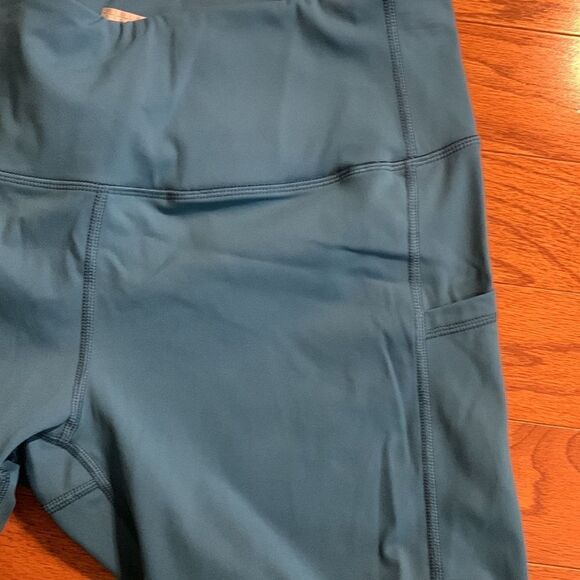 Pasomix Size XL high rise waist/tummy control/double pockets blue athletic pants - Picture 2 of 8